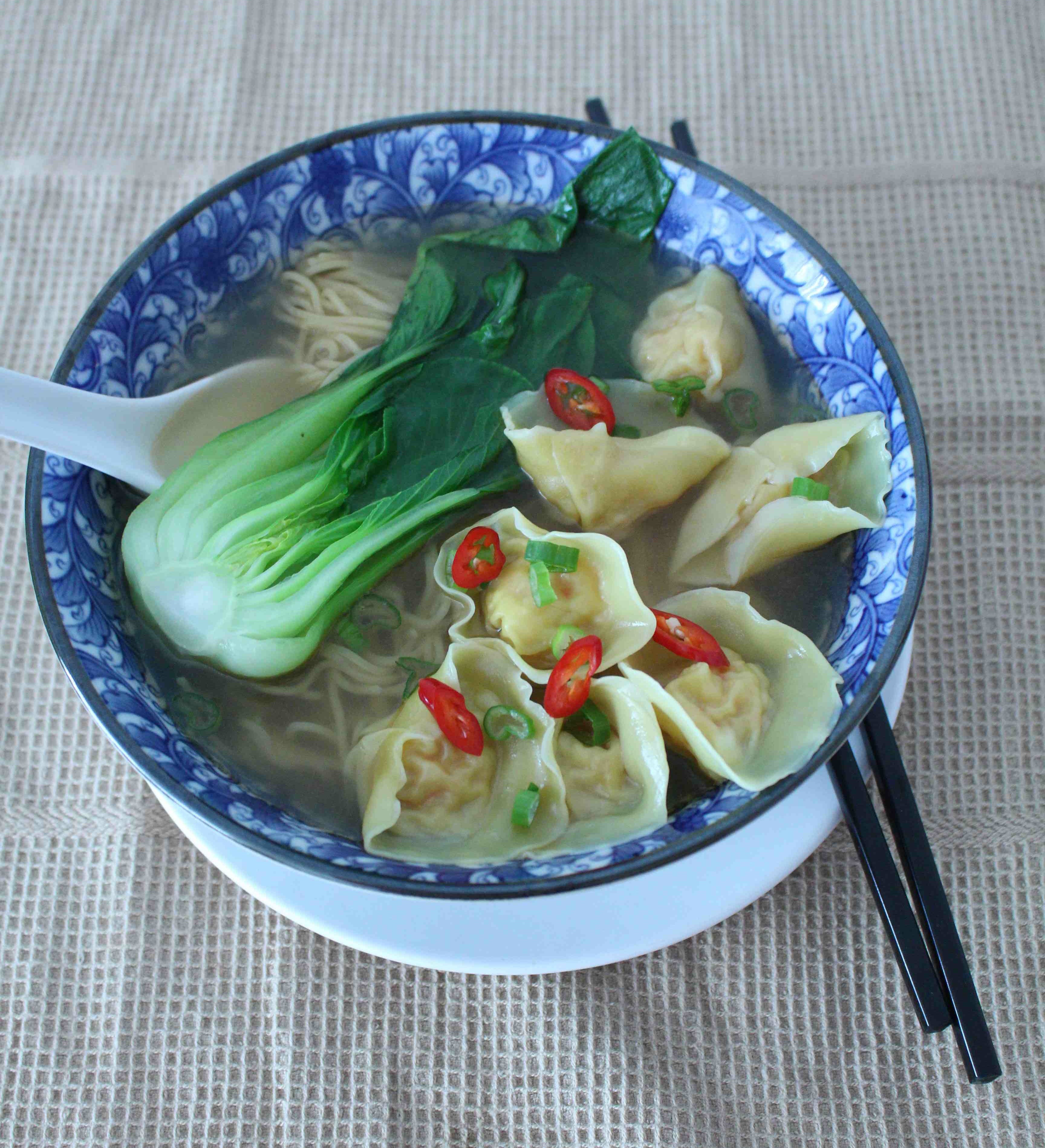 Wonton Noodle Soup - DomesticAdventurer